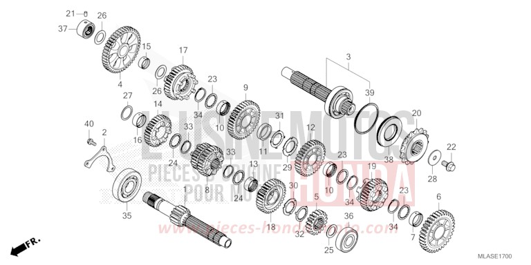 TRANSMISSION (CMX1100A/A2) for CMX 1100 "Rebel" IRIDIUM GRAY METALLIC (NHC65) from 2025